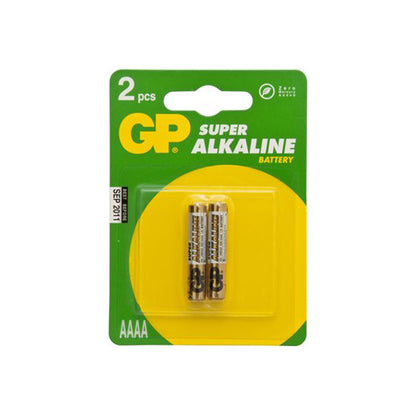 GP Alkaline Titanium Battery - Size AAAA, 1.5V (MN2500, 25A, U2, LR8D425) Box of 10 x 2