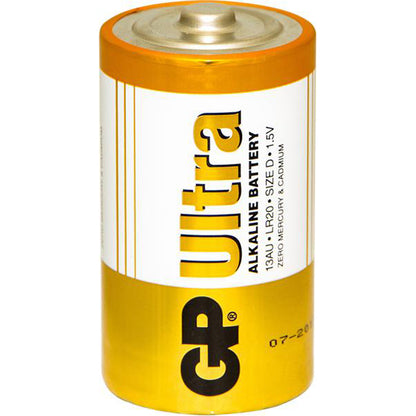GP Alkaline Battery - Size D (13A), 1.5V (MN1300, LR20) Box of 10 x 2