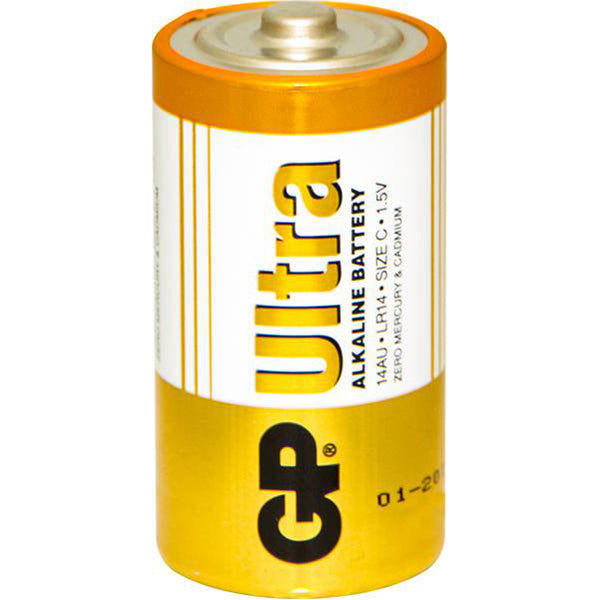 GP Alkaline Battery - Size C (14A), 1.5V (MN1400, LR14) Box of 10 x 2