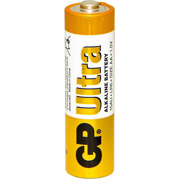 GP Alkaline Battery - Size AA (15A), 1.5V (MN1500, LR6) Box of 10 x 4