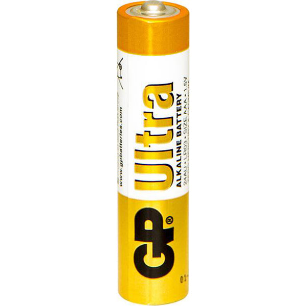 GP Alkaline Battery - Size AAA (24A), 1.5V (MN2400, LR03) Box of 10 x 4