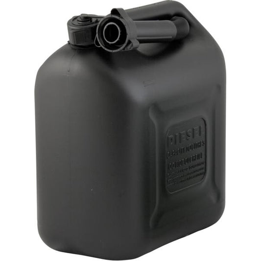 Diesel Fuel Can - Black Plastic, 10L, Petroleum?Spirit Regulation Compliant (SI1982/630) Qty 1