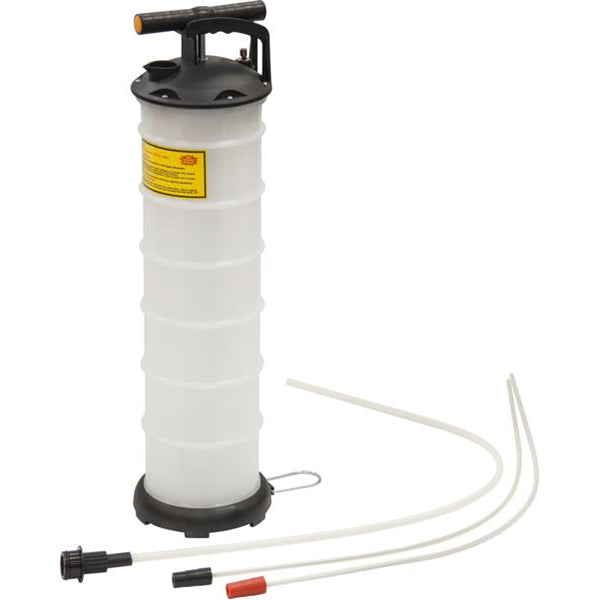 Oil Suction Pump - 6.5L Capacity, With 3 Extension Tubes, For Oils/Water (Not Suitable for Petrol/Diesel) Qty 1