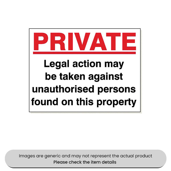 Private Legal Action Foamex 480X360mm Pack Qty 1