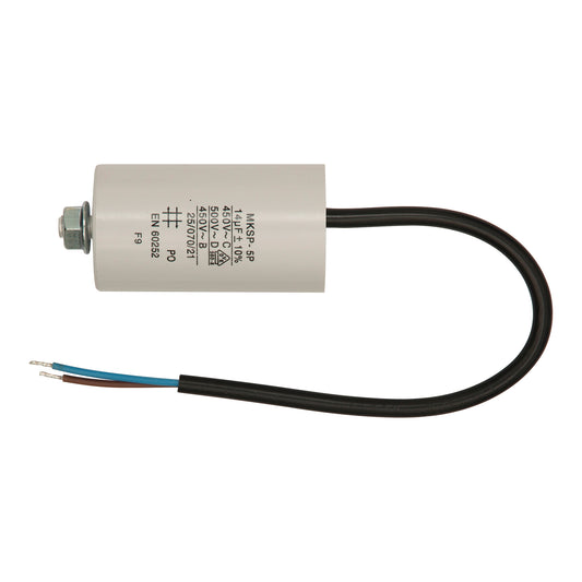 Motor Capacitor - 25µF, Lead Connector, Ø45 x L78mm, EN60252?1 VDE Approved, RoHS Qty 1