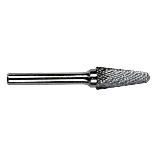 ABRACS Carbide Burr - Shape L, Ball Nose Cone, Ø12 x L28mm Head, Ø6mm Shaft, L76mm Total Qty 1