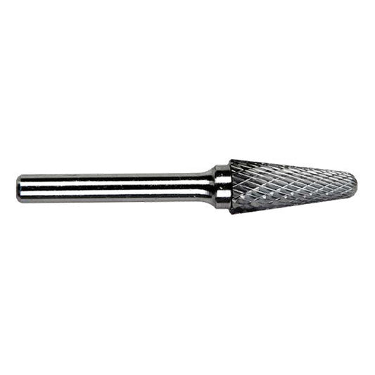 ABRACS Carbide Burr - Shape L, Ball Nose Cone, Ø12 x L28mm Head, Ø6mm Shaft, L76mm Total Qty 1