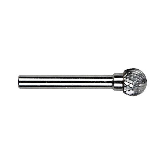 ABRACS Carbide Burr - Shape D, Ball, Ø12 x L12mm Head, Ø6mm Shaft, L51mm Total Qty 1