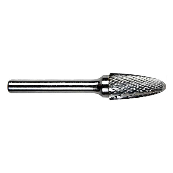 ABRACS Carbide Burr - Shape F, Ball Nose Tree, Ø10 x L20mm Head, Ø6mm Shaft, L64mm Total Qty 1