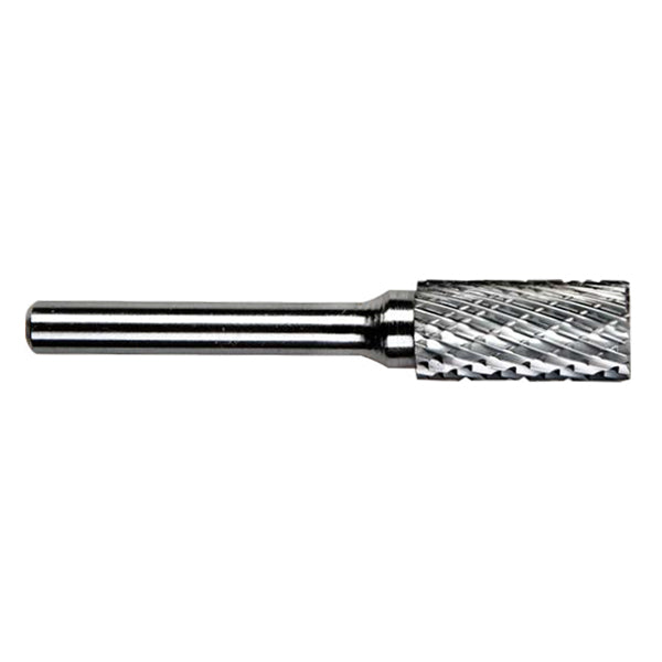 ABRACS Carbide Burr - Shape B, Cylindrical End Cut, Ø12 x L25mm Head, Ø6mm Shaft, L65mm Total Qty 1