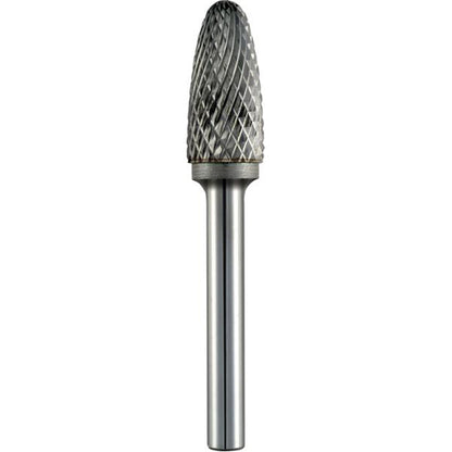 ALPEN Carbide Burr - Arc Round Nose, Ø10mm Head, L65mm, Ø6mm Shaft, Tungsten Carbide, Universal No.6 Cut Qty 1
