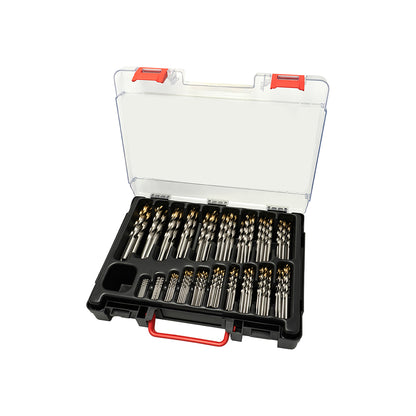Dormer A002 HSS Drill Bit Set 170pc Bright Finish TiN Tipped Plastic Case Qty 1 Set