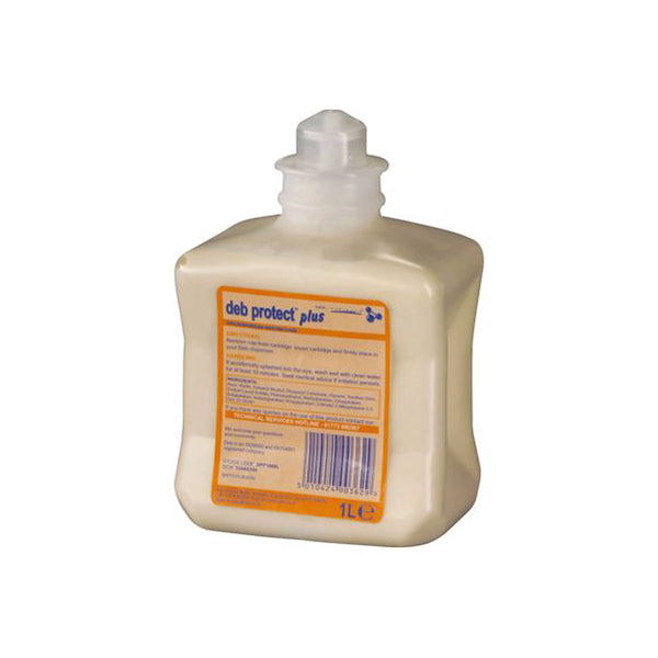 DEB Protective Cream 1L Cartridge Pre?Work Skin Protection For Wet & Dry Work Qty 1