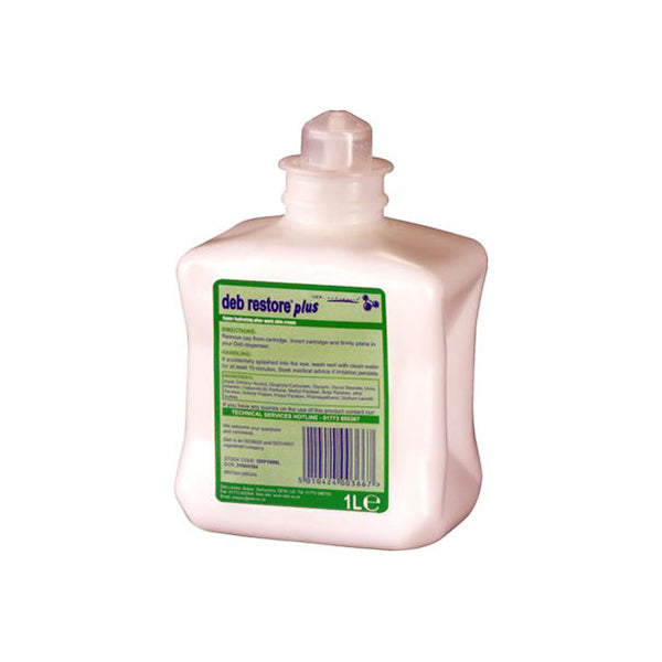 DEB Conditioner Cream 1L Cartridge After?Work Moisturiser Increases Skin Moisture ~60% Qty 1