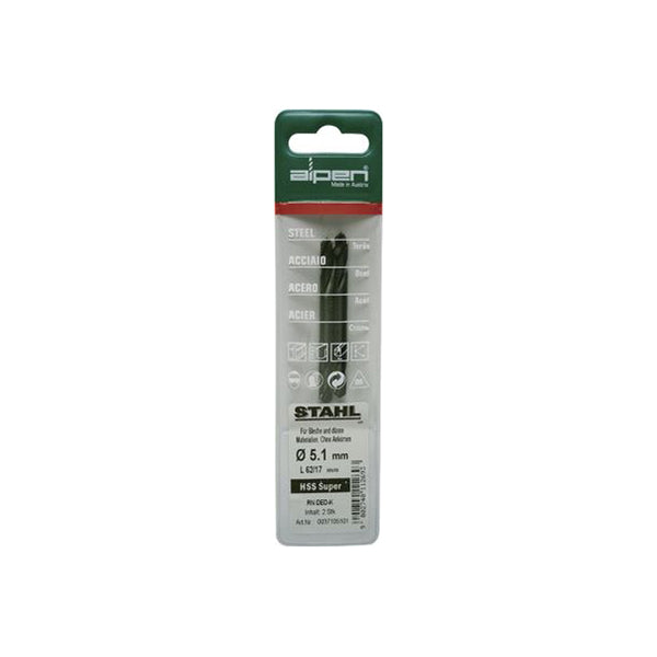Alpen HSS Double Ended Drill Bit 3.2mm DIN WN321 Durable Precision Pack of 10
