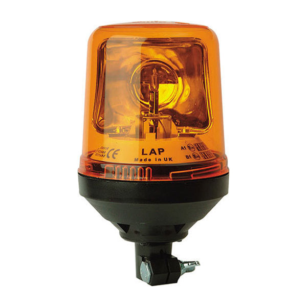 LAP Beacon Rotating DIN Mount Amber 12/24V IP56 ECE R65 ABS/Polycarbonate Qty 1