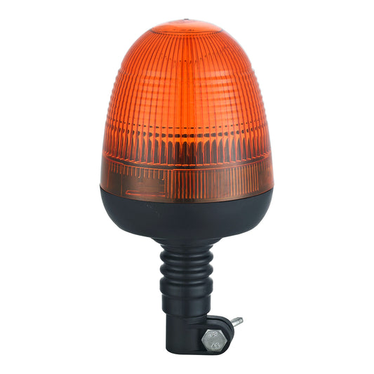 Beacon - LED Rotating Flexi DIN Mount, Amber, 12/24V, IP65, ECE R65/R10, 40 LEDs, ABS/Polycarbonate, 3 Flash Patterns Qty 1