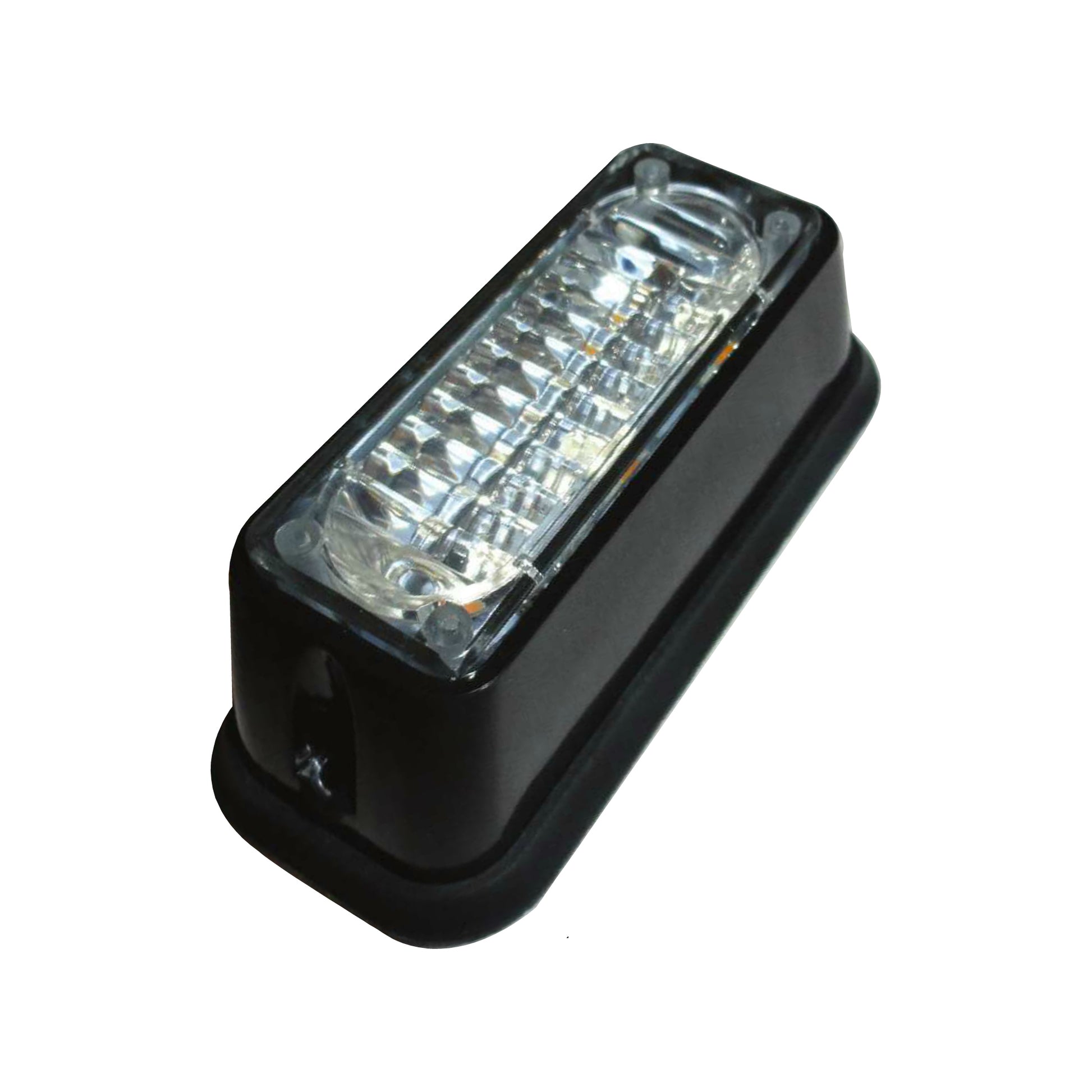 LED Warning Flash - Amber, 33 x 89mm, 12?24V, ABS Housing, Polycarbonate Lens, IP67, ECE Reg 10/65, 10 Flash Patterns Qty 1