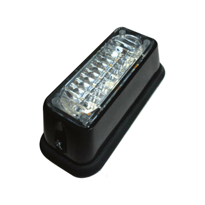 LED Warning Flash - Amber, 33 x 89mm, 12?24V, ABS Housing, Polycarbonate Lens, IP67, ECE Reg 10/65, 10 Flash Patterns Qty 1