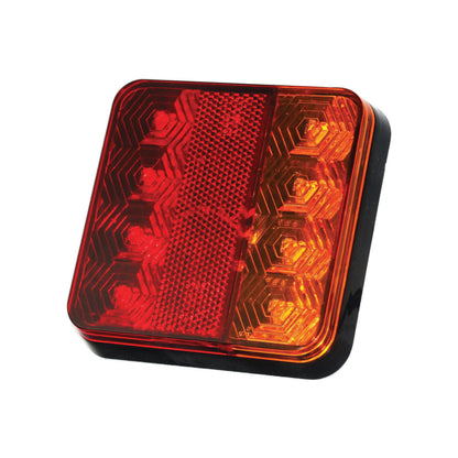 LED Tail Lamp - 4.5" Multifunction, 12V, Stop/Tail/Indicator, ABS Housing, Acrylic Lens, IP67, ECE Reg 3/6/7, Includes Reflector Qty 1
