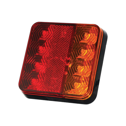 LED Tail Lamp - 4.5" Multifunction, 12V, Stop/Tail/Indicator, ABS Housing, Acrylic Lens, IP67, ECE Reg 3/6/7, Includes Reflector Qty 1
