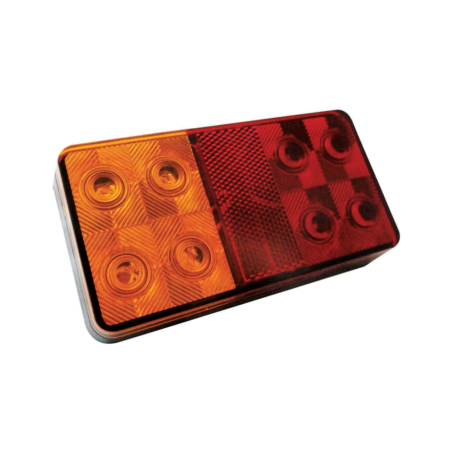 LED Tail Lamp - 6" Multifunction, 10?30V, Stop/Tail/Indicator, ABS Housing, Acrylic Lens, IP67, ECE Reg 3/6/7, Includes Reflector Set of 2