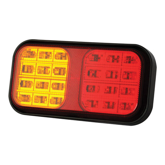 LED Tail Lamp - Multifunction, 12?24V, Stop/Tail/Indicator, ABS Housing, Acrylic Lens, IP67, ECE Reg 3/6/7, Includes Reflector Qty 1