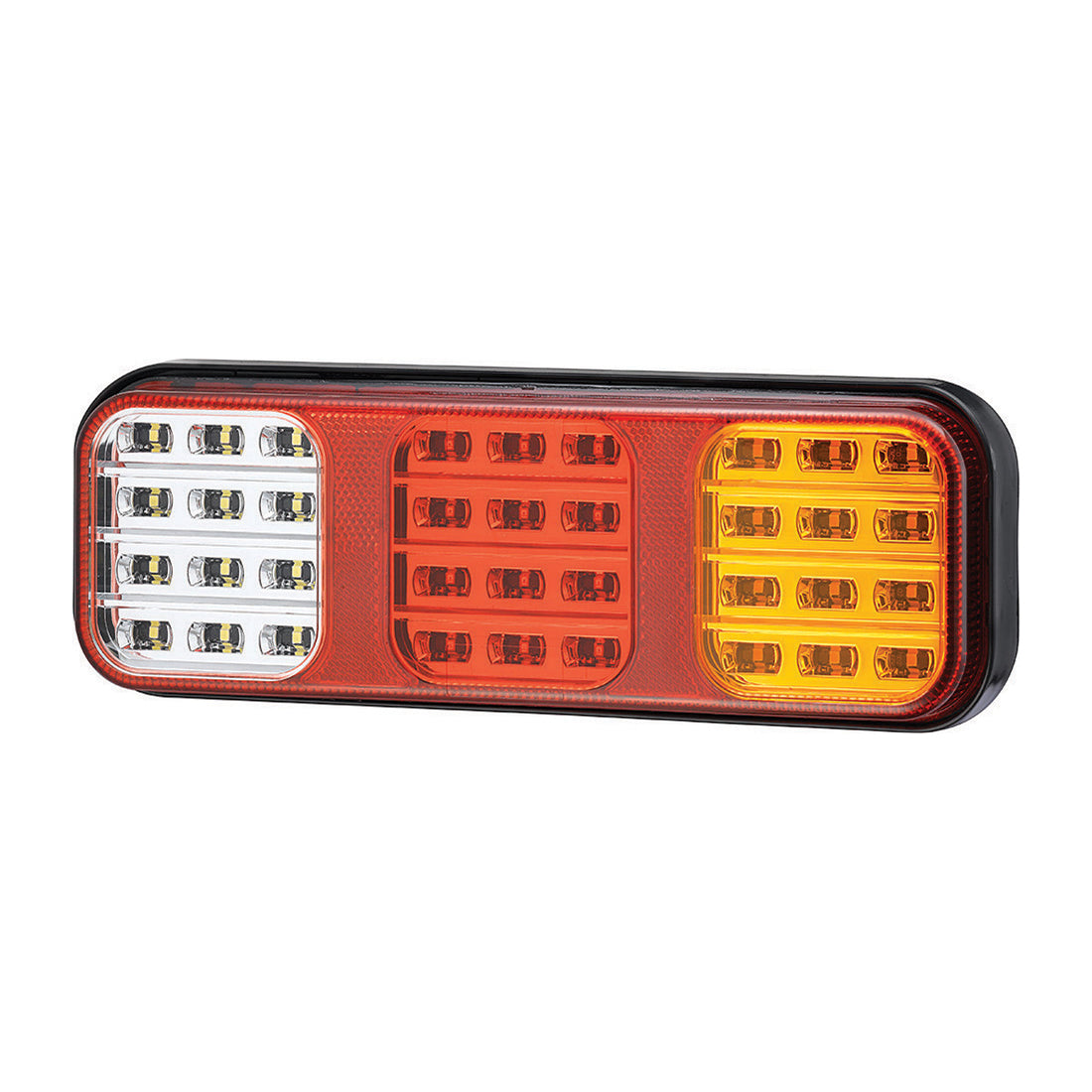 LED Tail Lamp - Multifunction, 12?24V, Stop/Tail/Indicator/Reverse, ABS Housing, Polycarbonate Lens, IP67, ECE Reg 3/6/7/23, Includes Reflector Qty 1