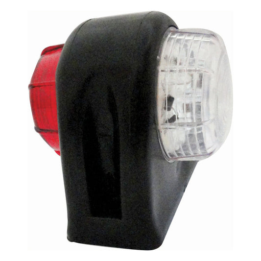 Rubber Marker Lamp 12-24V Red/Clear IP67 EPDM Base PMMA Lens Qty 1
