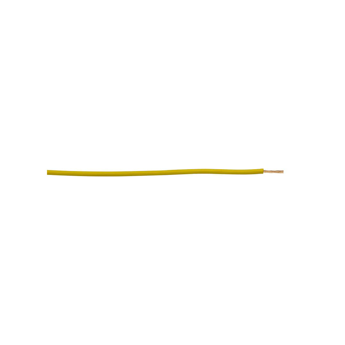 Thick Wall Single Cable - 1mm, Yellow, 14/0.30 Strand, 50m Roll, 8.75A, For Commercial Applications Length 50 m