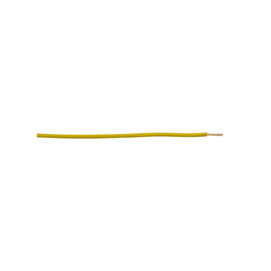 Thick Wall Single Cable - 1mm, Yellow, 14/0.30 Strand, 50m Roll, 8.75A, For Commercial Applications Length 50 m