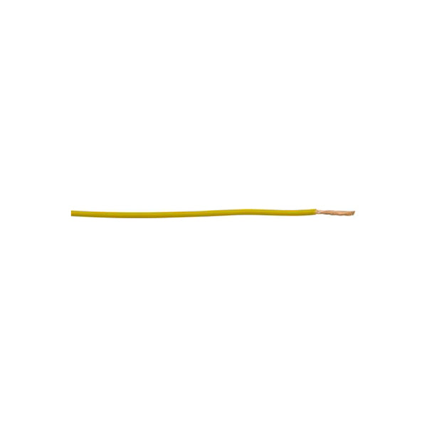 Thin Wall Single Cable - 1mm, Yellow, 32/0.20 Strand, 50m Roll, 16.5A, ISO 6722 Class B, For Lamps & Accessories Length 50 m