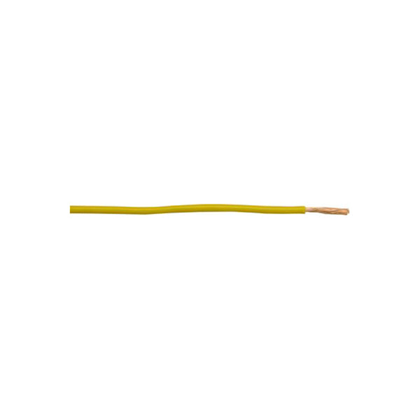Thin Wall Single Cable - 2mm, Yellow, 28/0.30 Strand, 50m Roll, 25A, ISO 6722 Class B, For Headlamps & Heaters Length 50 m