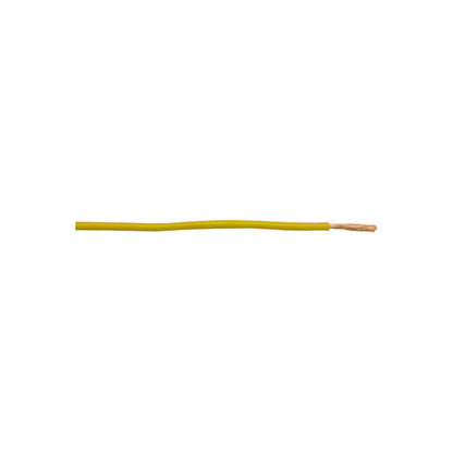 Thin Wall Single Cable - 2mm, Yellow, 28/0.30 Strand, 50m Roll, 25A, ISO 6722 Class B, For Headlamps & Heaters Length 50 m