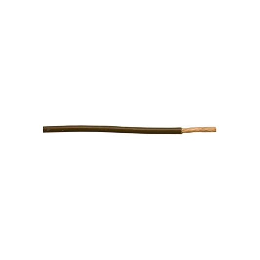 Thin Wall Single Cable - 4.5mm, Brown, 65/0.30 Strand, 30m Roll, 42A, ISO 6722 Class B, For Dynamo/Alternator Circuits Length 30 m