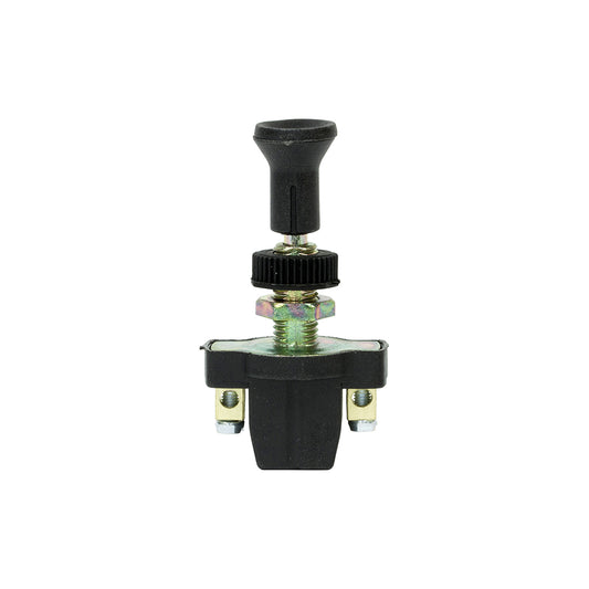 Push/Pull Switch - Long Neck, Fits Ø8mm Hole, 49–65.5mm Size, 16A @12V, 8A @24V, Screw Terminals Pack of 10