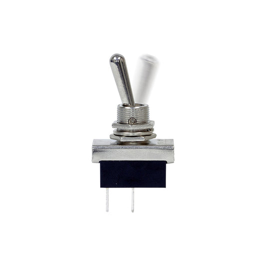 Metal Toggle Switch - 12V, Flash/Off, Fits Ø12.5mm Hole, 25A, Heavy Duty, Silver Contacts Pack of 10