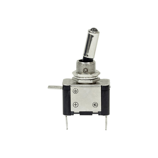 LED Metal Toggle Switch - 12V, Blue, Fits Ø12.5mm Hole, 25A, Heavy Duty, Silver Contacts Pack of 10