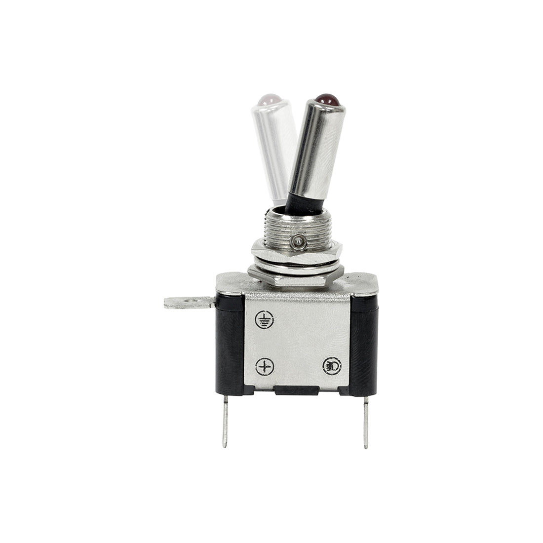 LED Metal Toggle Switch - Red, 12V, Heavy Duty, 25A, Silver Contacts Pack of 10