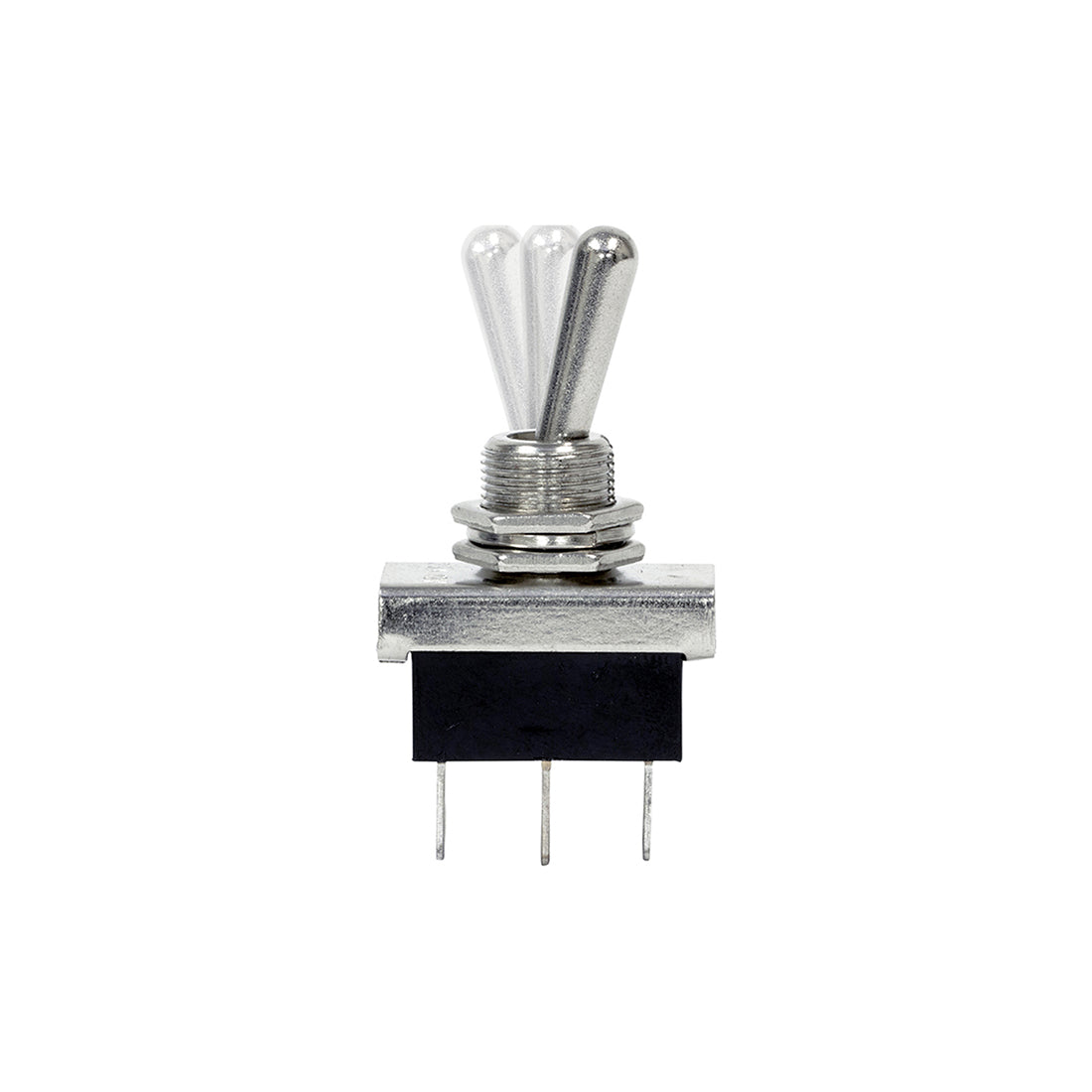 Metal Toggle Switch - 12V, On/Off/On, Fits Ø12.5mm Hole, 25A, Heavy Duty, Silver Contacts Pack of 10