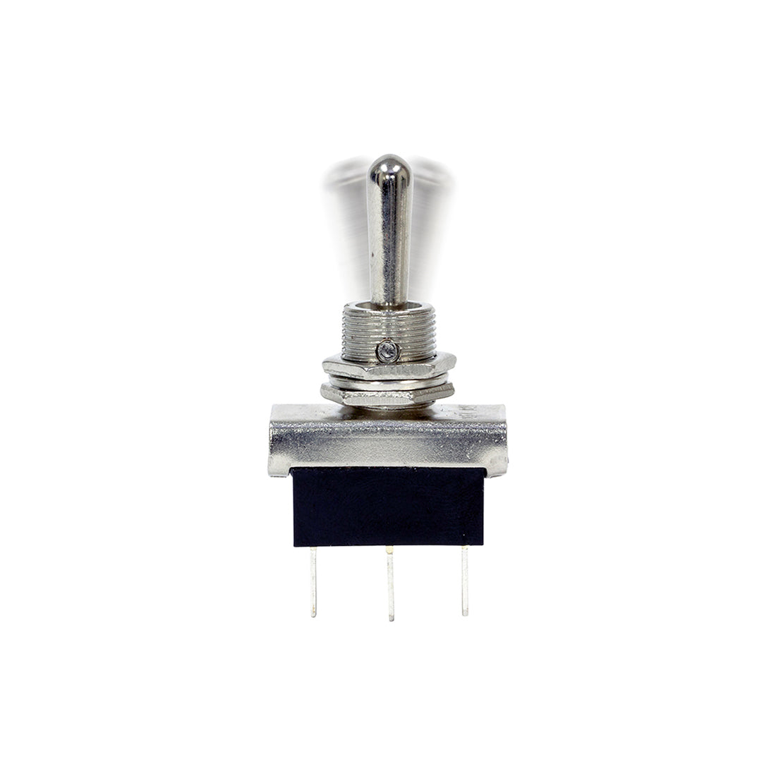 Metal Toggle Switch - 12V, Flash/Off/Flash, Fits Ø12.5mm Hole, 25A, Heavy Duty, Silver Contacts Pack of 10