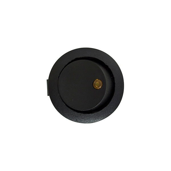 LED Spot Rocker Switch 12V Amber Fits Ø12.5mm Hole 16A 6.3mm Blade Terminals Pack of 10