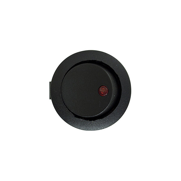 LED Spot Rocker Switch 12V Red Fits Ø12.5mm Hole 16A 6.3mm Blade Terminals Pack of 10