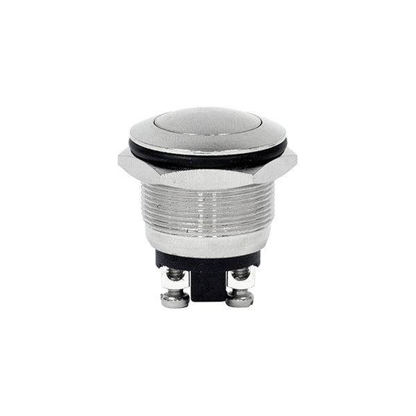 Push Button Switch - 12V, Brass, Fits Ø19mm Hole, 20A, Vandal Resistant, Zinc Plated Pack of 5
