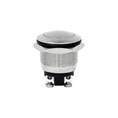 Push Button Switch - 12V, Brass, Fits Ø19mm Hole, 20A, Vandal Resistant, Zinc Plated Pack of 5