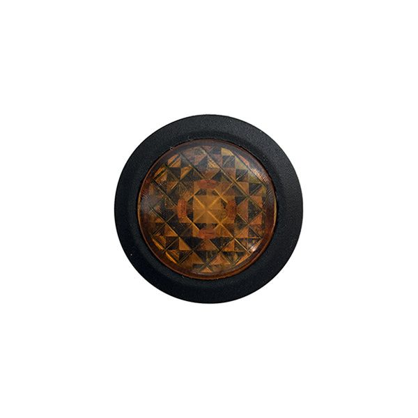 LED Warning Lights Amber Fits Ø20mm Hole 6.3mm Blade Terminals Pack of 10