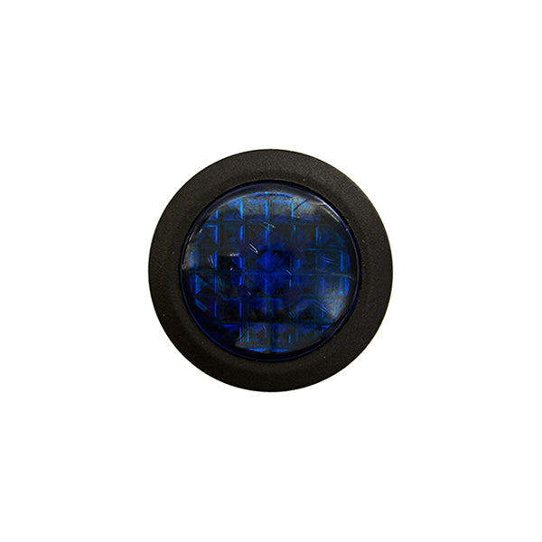 LED Warning Lights Blue Fits Ø20mm Hole 6.3mm Blade Terminals Pack of 10