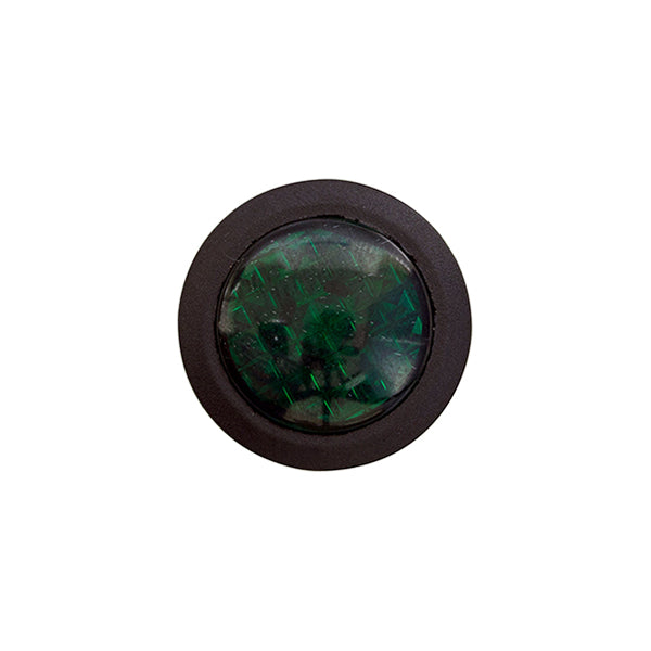 LED Warning Lights Green Fits Ø20mm Hole 6.3mm Blade Terminals Pack of 10