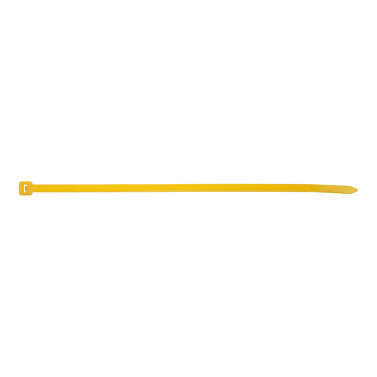 Cable Ties 200mm x 4.8mm Yellow Nylon 6.6 Standard Type Pack of 5 x 100