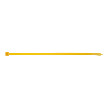 Cable Ties 370mm x 4.8mm Yellow Nylon 6.6 Standard Type Pack of 10 x 100